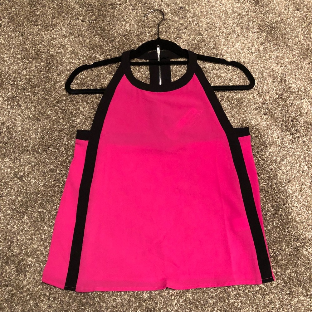 Papermoon Zip back halter blouse